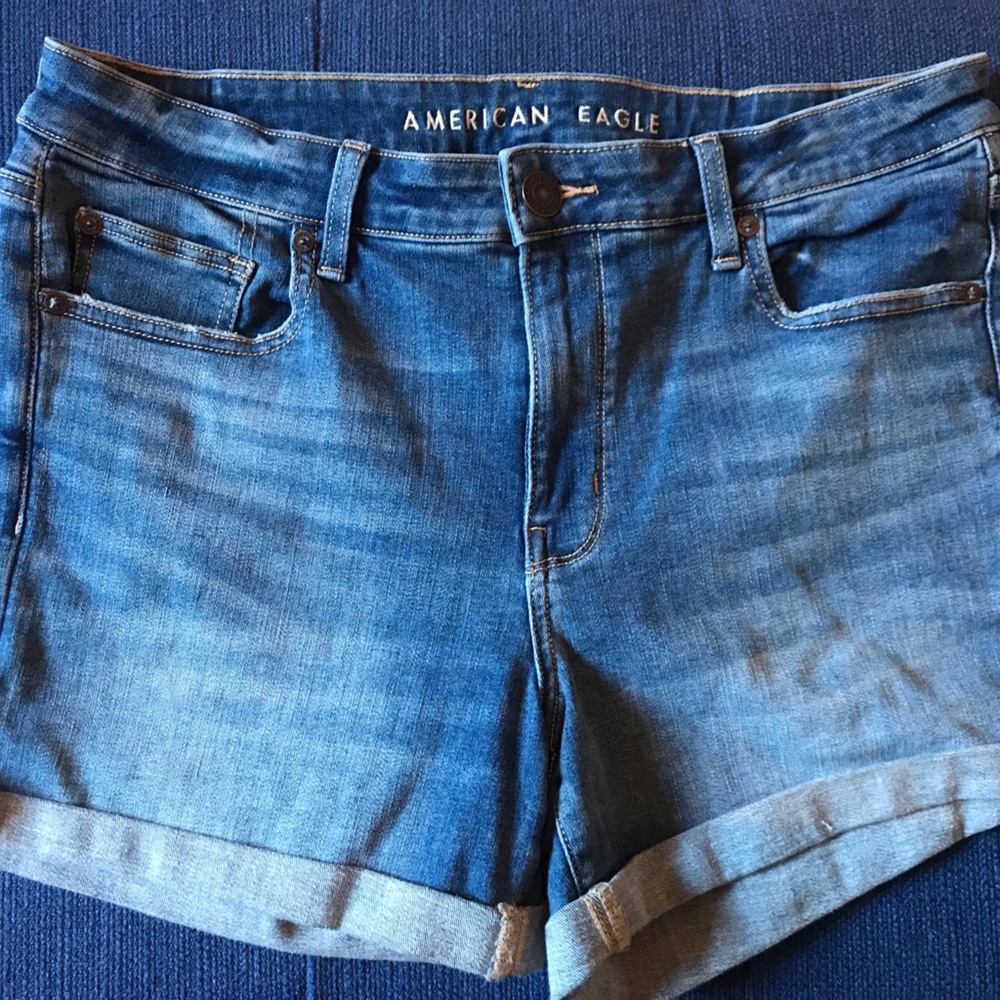 American eagle next level stretch midi shorts